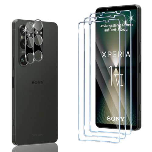 Wonsoso Kompatibel für Sony Xperia 1 VI für Panzerglas, 3 Stück 9H Härte Schutzfolie 2 Stück Kamera Panzerfolie, Anti-Bläschen, Anti-Kratzen, Ultra HD Displayschutzfolie Panzer Schutz Glas Wonsoso Kompatibel für Sony Xperia 1 VI für Panzerglas, 3 Stück 9H Härte Schutzfolie 2 Stück Kamera Panzerfolie, Anti-Bläschen, Anti-Kratzen, Ultra HD Displayschutzfolie Panzer Schutz Glas von Wonsoso