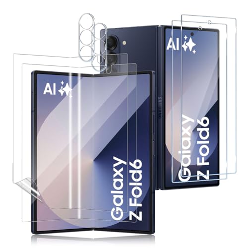 Wonsoso Kompatibel mit Samsung Galaxy Z Fold 6 Schutzfolie, 2 Stück 9H Härte Externe für Panzerglas + 2 Pcs Weiche TPU Innere Displayschutz + 2 Pcs Kameraschutz, Anti-Kratzen Blasenfrei HD Schutzglas Wonsoso Kompatibel mit Samsung Galaxy Z Fold 6 Schutzfolie, 2 Stück 9H Härte Externe für Panzerglas + 2 Pcs Weiche TPU Innere Displayschutz + 2 Pcs Kameraschutz, Anti-Kratzen Blasenfrei HD Schutzglas von Wonsoso