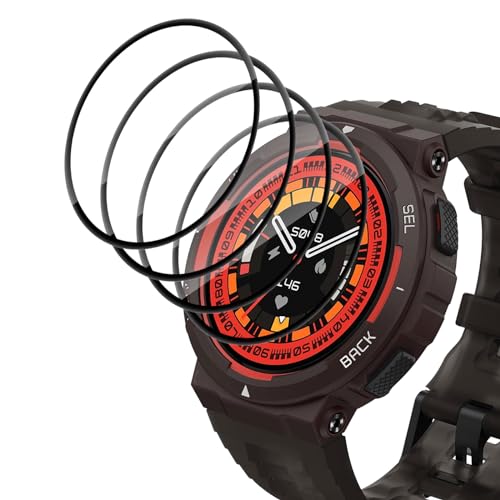 Wonsoso Schutzfolie Kompatibel für Amazfit Active Edge Schutzfolie, 4 Stück Weiche TPU Displayschutzfolie[Nicht-Glas], Blasenfrei, Anti-Staub, Wasserdicht, Sensitive Touch, HD Bedeckung Folie von Wonsoso