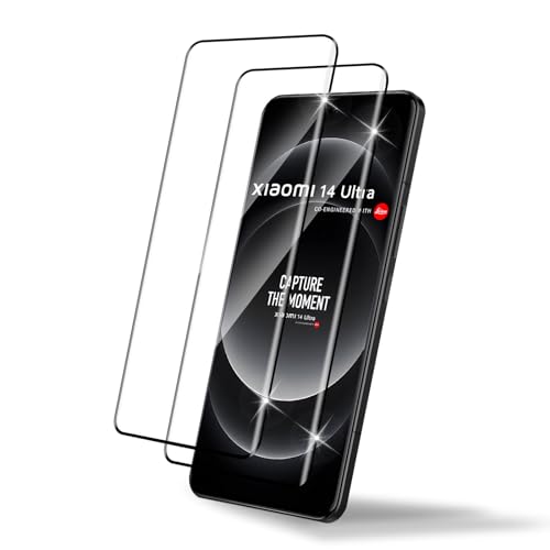 Wonsoso Schutzfolie Kompatibel für Xiaomi 14 Ultra für Panzerglas, 2 Stück 9H Härte 3D Panzerfolie, mit 2 Stück Kameraschutz, Anti-Kratzen, Anti-Bläschen, HD Displayschutzfolie Panzer Schutz Glas von Wonsoso