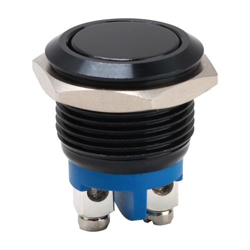 Wonvify Schalter 12 V mit Knopf, Mini 16 mm, runde Ein-/Aus-Tasten, aus Metall, universell, wasserdicht, mit Steckdose, für Auto/LKW/Boot/Haushaltsgeräte, Schwarz Wonvify Schalter 12 V mit Knopf, Mini 16 mm, runde Ein-/Aus-Tasten, aus Metall, universell, wasserdicht, mit Steckdose, für Auto/LKW/Boot/Haushaltsgeräte, Schwarz von Wonvify