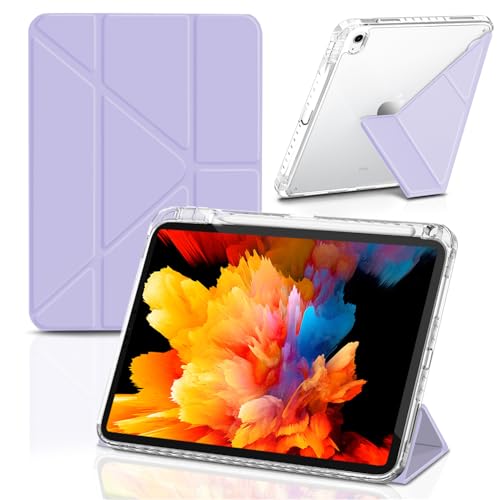 Wonzir Schutzhülle für iPad (A16) 11. Generation 11 Zoll 2025 mit Stifthalter, mit transparenter Rückseite, iPad 10. Generation 10,9 Zoll 2022, automatische Sleep/Wake-Abdeckung, mehrere Standwinkel von Wonzir