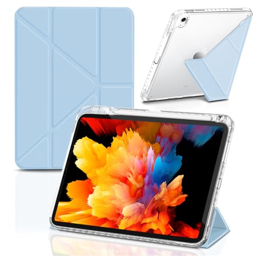 Wonzir Schutzhülle für iPad (A16) 11. Generation 11 Zoll 2025 mit Stifthalter, mit transparenter Rückseite, iPad 10. Generation 10,9 Zoll 2022, automatische Sleep/Wake-Abdeckung, mehrere Standwinkel von Wonzir
