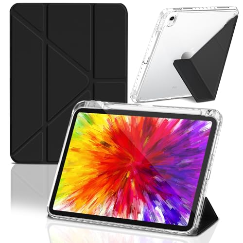 Wonzir Schutzhülle für iPad (A16) 11. Generation 11 Zoll 2025 mit Stifthalter, mit transparenter Rückseite, iPad 10. Generation 10,9 Zoll 2022, automatische Sleep/Wake-Abdeckung, mehrere Standwinkel von Wonzir