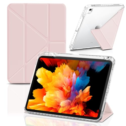 Wonzir Schutzhülle für iPad (A16) 11. Generation 11 Zoll 2025 mit Stifthalter, mit transparenter Rückseite, iPad 10. Generation 10,9 Zoll 2022, automatische Sleep/Wake-Abdeckung, mehrere Standwinkel von Wonzir