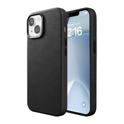 Woodcessories Bio Leather Case MagSafe iPhone 15 Black von Woodcessories