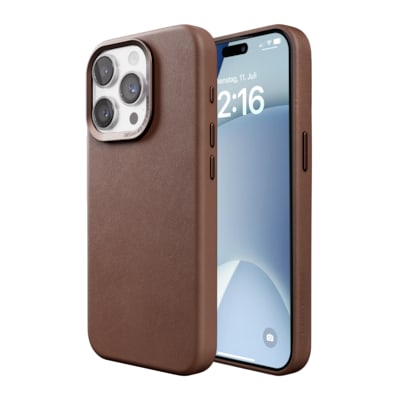 Woodcessories Bio Leather Case MagSafe iPhone 15 Pro Max Brown von Woodcessories
