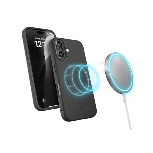 Woodcessories - BioCase, Magnetische Handyhülle für iPhone 16 kompatibel mit MagSafe, Hülle mit Magnet schwarz - Nachhaltig aus Pflanzen Woodcessories - BioCase, Magnetische Handyhülle für iPhone 16 kompatibel mit MagSafe, Hülle mit Magnet schwarz - Nachhaltig aus Pflanzen von Woodcessories