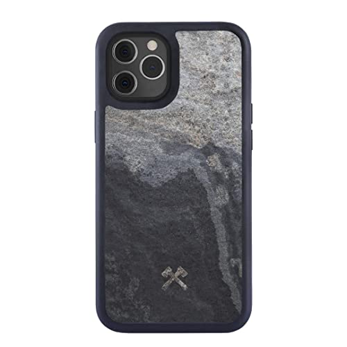 Woodcessories - Bumper Case kompatibel mit iPhone 12 Pro Max Hülle Grau Stein Camo von Woodcessories