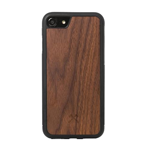 Woodcessories - Bumper Case kompatibel mit iPhone SE 2020 Hülle Holz, iPhone 8 Hülle Holz, iPhone 7 Walnuss von Woodcessories