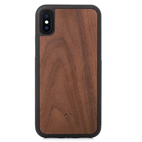 Woodcessories - Bumper Case kompatibel mit iPhone XS Max Hülle Holz Walnuss von Woodcessories