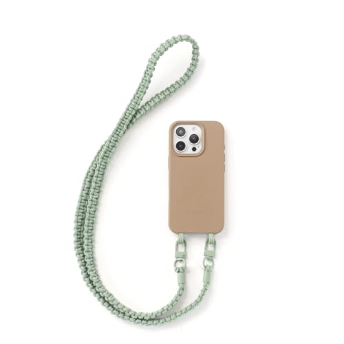 Woodcessories - Change Case, Nachhaltige Handykette abnehmbar für iPhone 16 Pro Hülle mit zusätzlicher Kordel - Crossbody Case Taupe + Grün Woodcessories - Change Case, Nachhaltige Handykette abnehmbar für iPhone 16 Pro Hülle mit zusätzlicher Kordel - Crossbody Case Taupe + Grün von Woodcessories