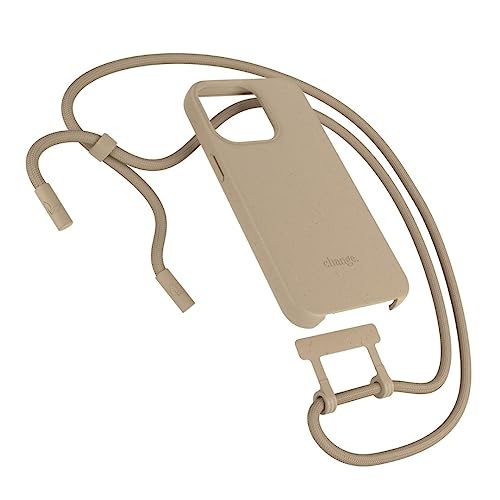 Woodcessories - Change Case, Nachhaltige Handykette abnehmbar kompatibel mit iPhone 14 Pro Hülle mit Band beige - biologisch abbaubar von Woodcessories