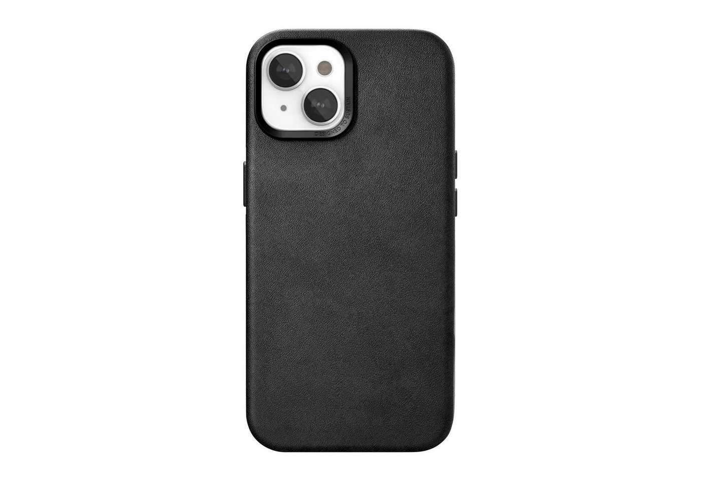 Woodcessories Handyhülle Woodcessories Bio Leather Case MagSafe für iPhone 15 - Black von Woodcessories