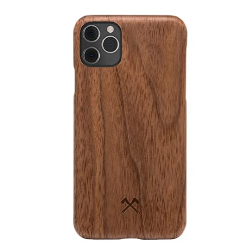 Woodcessories - Hülle kompatibel mit iPhone 11 Pro Max aus Echtholz - EcoSlim Case (Walnuss) von Woodcessories