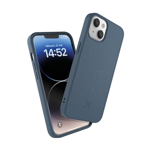 Woodcessories - nachhaltige Handyhülle kompatibel mit iPhone 14, iPhone 13 Hülle blau - biologisch abbaubar aus Pflanzenmaterial - kein Plastik Woodcessories - nachhaltige Handyhülle kompatibel mit iPhone 14, iPhone 13 Hülle blau - biologisch abbaubar aus Pflanzenmaterial - kein Plastik von Woodcessories