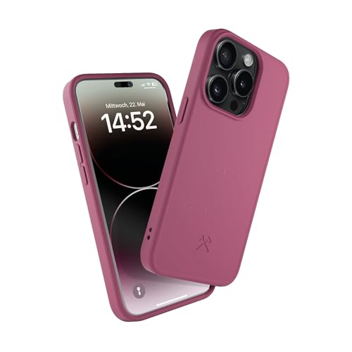 Woodcessories - nachhaltige Handyhülle kompatibel mit iPhone 14 Pro Hülle rot - biologisch abbaubar aus Pflanzenmaterial - kein Plastik Woodcessories - nachhaltige Handyhülle kompatibel mit iPhone 14 Pro Hülle rot - biologisch abbaubar aus Pflanzenmaterial - kein Plastik von Woodcessories