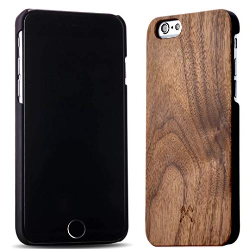 Woodcessories - Hülle kompatibel mit iPhone 6/ 6s aus Echtholz - EcoCase Classic (Walnuss/Schwarz) von Woodcessories