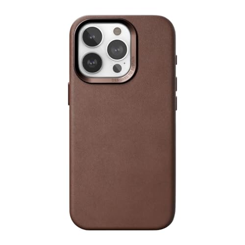 Woodcessories - Leder Case, Handyhülle kompatibel mit iPhone 15 Pro Max Hülle braun - Nachhaltig aus Aloe Vera Pflanzen von Woodcessories