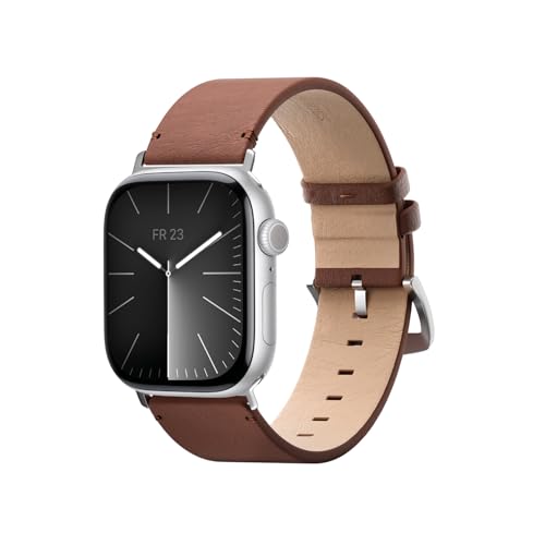 Woodcessories Lederarmband Kompatibel mit Apple Watch Armband 42mm 41mm 40mm, Leder Braun Vegan für iWatch SE Ultra 2 Series 1-10 | Veganes Leder aus Aloe Vera Woodcessories Lederarmband Kompatibel mit Apple Watch Armband 42mm 41mm 40mm, Leder Braun Vegan für iWatch SE Ultra 2 Series 1-10 | Veganes Leder aus Aloe Vera von Woodcessories