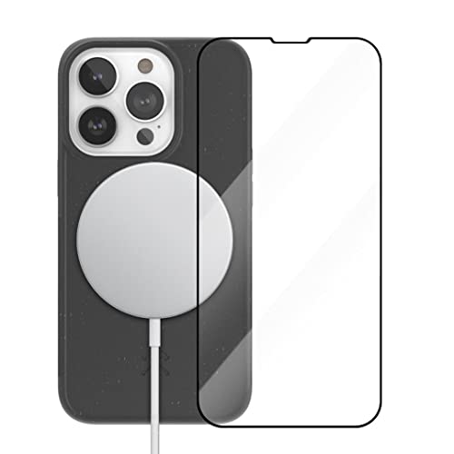 Woodcessories - Magnetische Handyhülle für iPhone 14 Pro kompatibel mit MagSafe, Hülle schwarz mit Magnet, inklusive Schutzglas - Plastikfrei, nachhaltig von Woodcessories