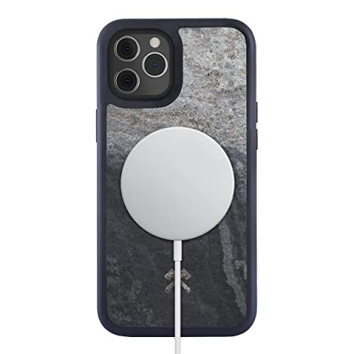 Woodcessories - Magnetisches Bumper Case kompatibel mit iPhone 12 Hülle mit Magnet, iPhone 12 Pro Hülle mit Magnet aus Stein, Camo Grau Woodcessories - Magnetisches Bumper Case kompatibel mit iPhone 12 Hülle mit Magnet, iPhone 12 Pro Hülle mit Magnet aus Stein, Camo Grau von Woodcessories