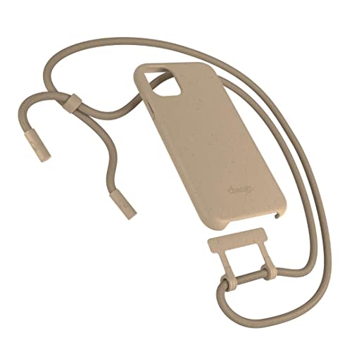 Woodcessories - Nachhaltige Handykette abnehmbar kompatibel mit iPhone 11 Hülle mit Band beige, iPhone XR Hülle mit Band beige - biologisch abbaubar von Woodcessories