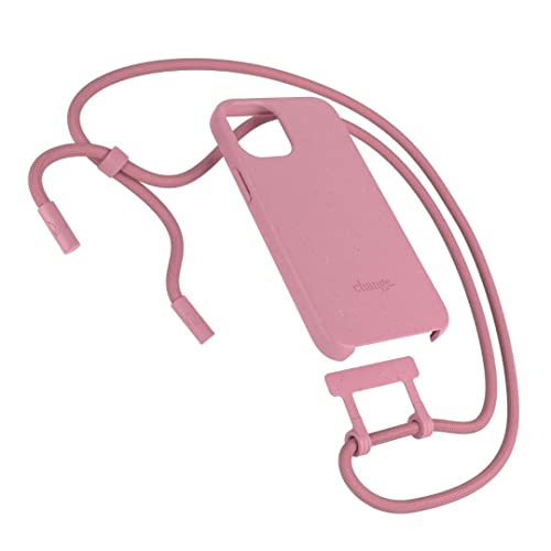 Woodcessories - Nachhaltige Handykette abnehmbar kompatibel mit iPhone 12 Hülle mit Band pink, iPhone 12 Pro Hülle mit Band pink - kompostierbar von Woodcessories