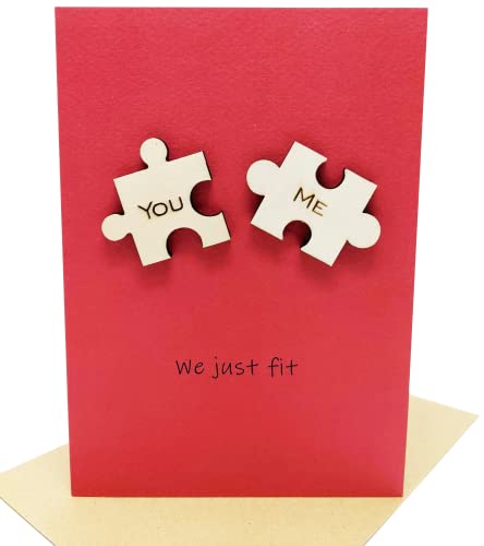 Besondere Holzelemente, Jubiläums- oder Geburtstagskarte für Ehefrau, Ehemann, Freundin, Freund am besten Freund (Puzzle) von Woodland Mail