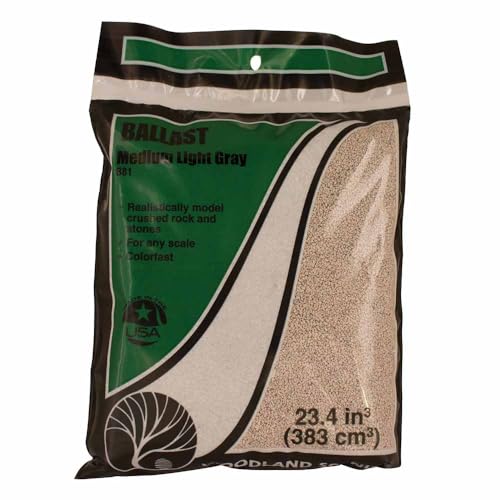 Woodland Scenics B81 Schotter Gleisschotter Dekosand Stärke medium Farbe hell grau Light Gray ca. 260g von Woodland Scenics