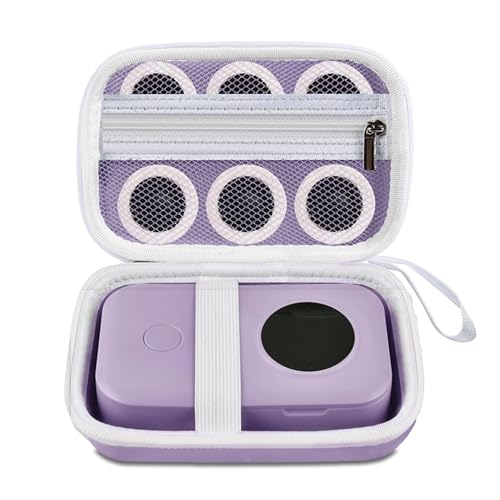 Wooge TUGUAI Label Maker Case Compatible with Phomemo D30 NiiMbot D11 D110 SUPVAN E10 Label Printer, Hard Carrying Container Storage Holder Organizer for Tape Roll, Charging Cable (Purple Box Only) von Wooge