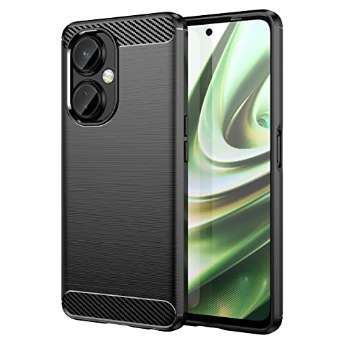 Wookfiss Hülle für OnePlus Nord CE 3 Lite 5G Kohlefaser Material Design Silikon TPU Flexible Stoßfeste Schutzhülle Kompatibel mit OnePlus Nord CE 3 Lite von Wookfiss