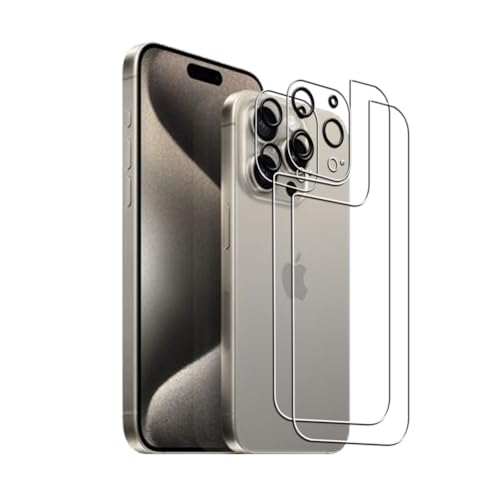 Wookfiss Rückseite Schutzfolie für iPhone 15 Pro Panzer Schutz Glas Folie, 2 Stück Rückseite Panzerfolie + 2 Stück Kamera Schutzfolie, 9H Härte, HD Displayschutz kompatibel mit iPhone15 Pro Wookfiss Rückseite Schutzfolie für iPhone 15 Pro Panzer Schutz Glas Folie, 2 Stück Rückseite Panzerfolie + 2 Stück Kamera Schutzfolie, 9H Härte, HD Displayschutz kompatibel mit iPhone15 Pro von Wookfiss