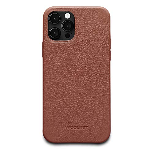 Woolnut Leder Hülle Case für iPhone 12/12 Pro Case - Cognac Braun von Woolnut