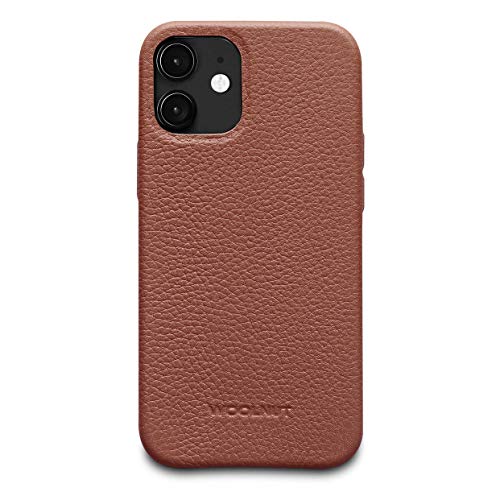 Woolnut Leder Hülle Case für iPhone 12 Mini - Cognac Braun von Woolnut