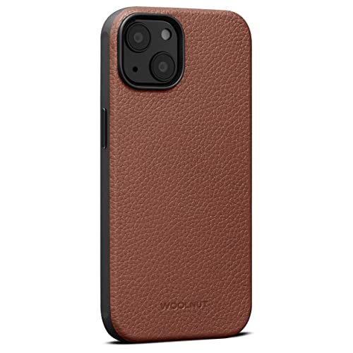 Woolnut Leder Hülle Case für iPhone 14 - Cognac Braun von Woolnut