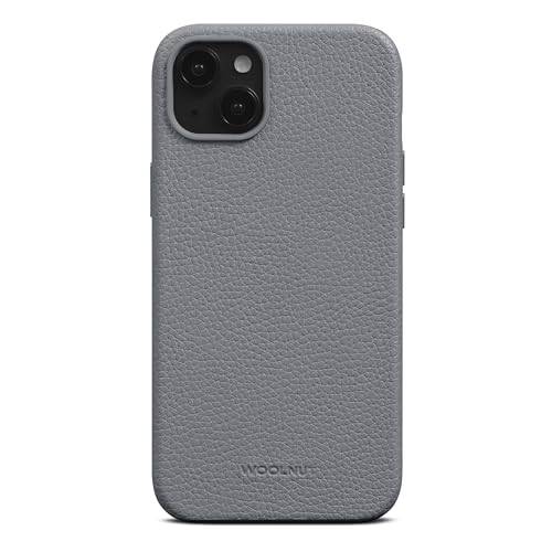 Woolnut Leder Hülle Case für iPhone 15 Plus - Grau von Woolnut