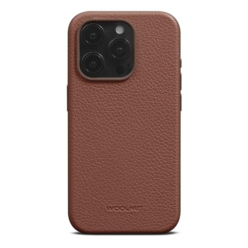 Woolnut Leder Hülle Case für iPhone 15 Pro (Action Button) - Cognac Braun von Woolnut