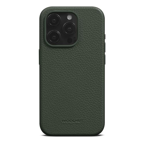 Woolnut Leder Hülle Case für iPhone 15 Pro (Action Button) - Grün von Woolnut