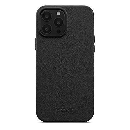 Woolnut Leder Hülle für iPhone 13 Pro Max - Schwarz von Woolnut