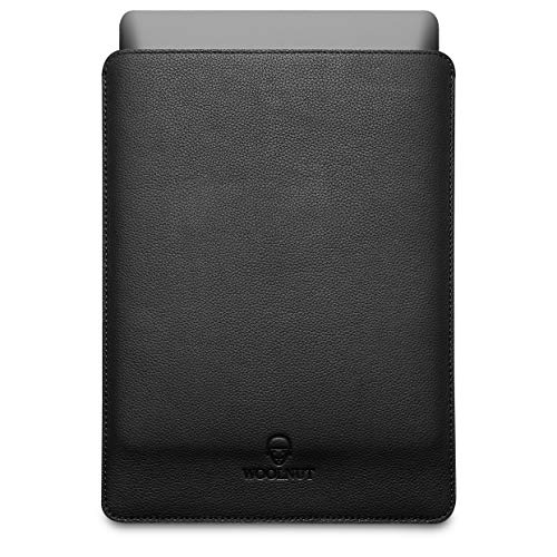 Woolnut Leder Sleeve Case Hülle Tasche für MacBook 12 Zoll - Schwarz von Woolnut