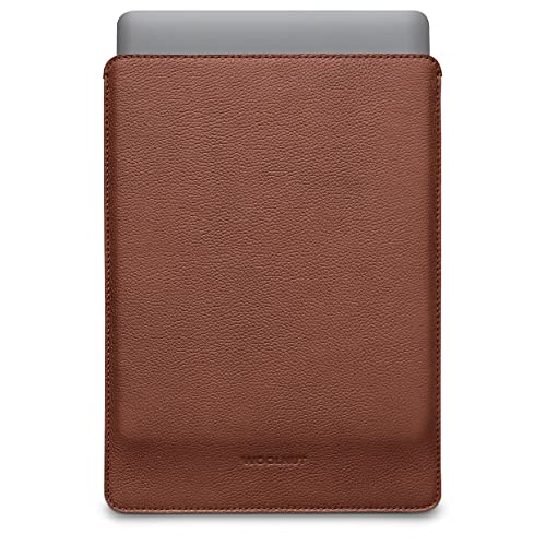 Woolnut Leder Sleeve Case Hülle Tasche für MacBook Pro 13 UNT Air 13/13.6 Zoll - Cognac Braun von Woolnut