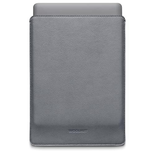 Woolnut Leder Sleeve Case Hülle Tasche für MacBook Pro 13 UNT Air 13/13.6 Zoll - Grau von Woolnut