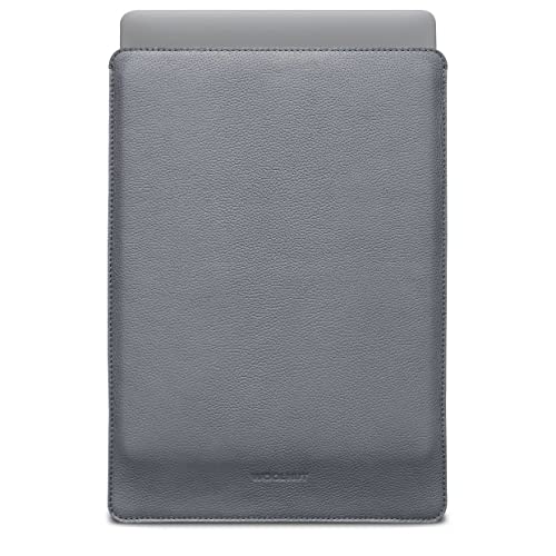 Woolnut Leder Sleeve Case Hülle Tasche für MacBook Pro 16 Zoll (2021-2024, M1/M2/M3) - Grau von Woolnut