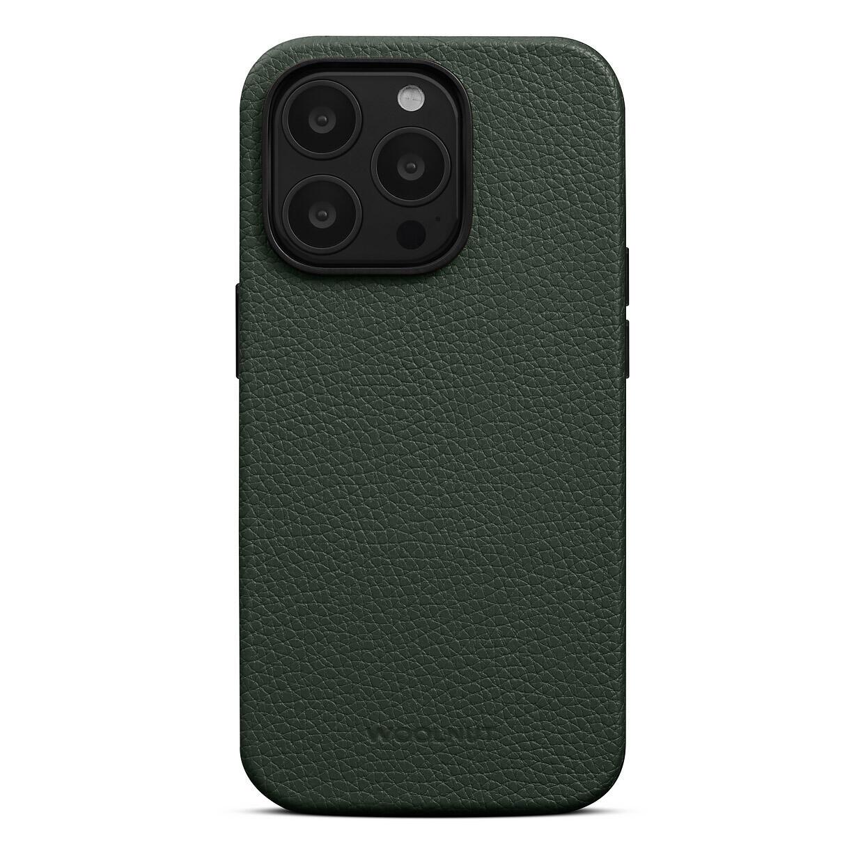 Woolnut Ledercase für iPhone 14 Pro, grün von Woolnut