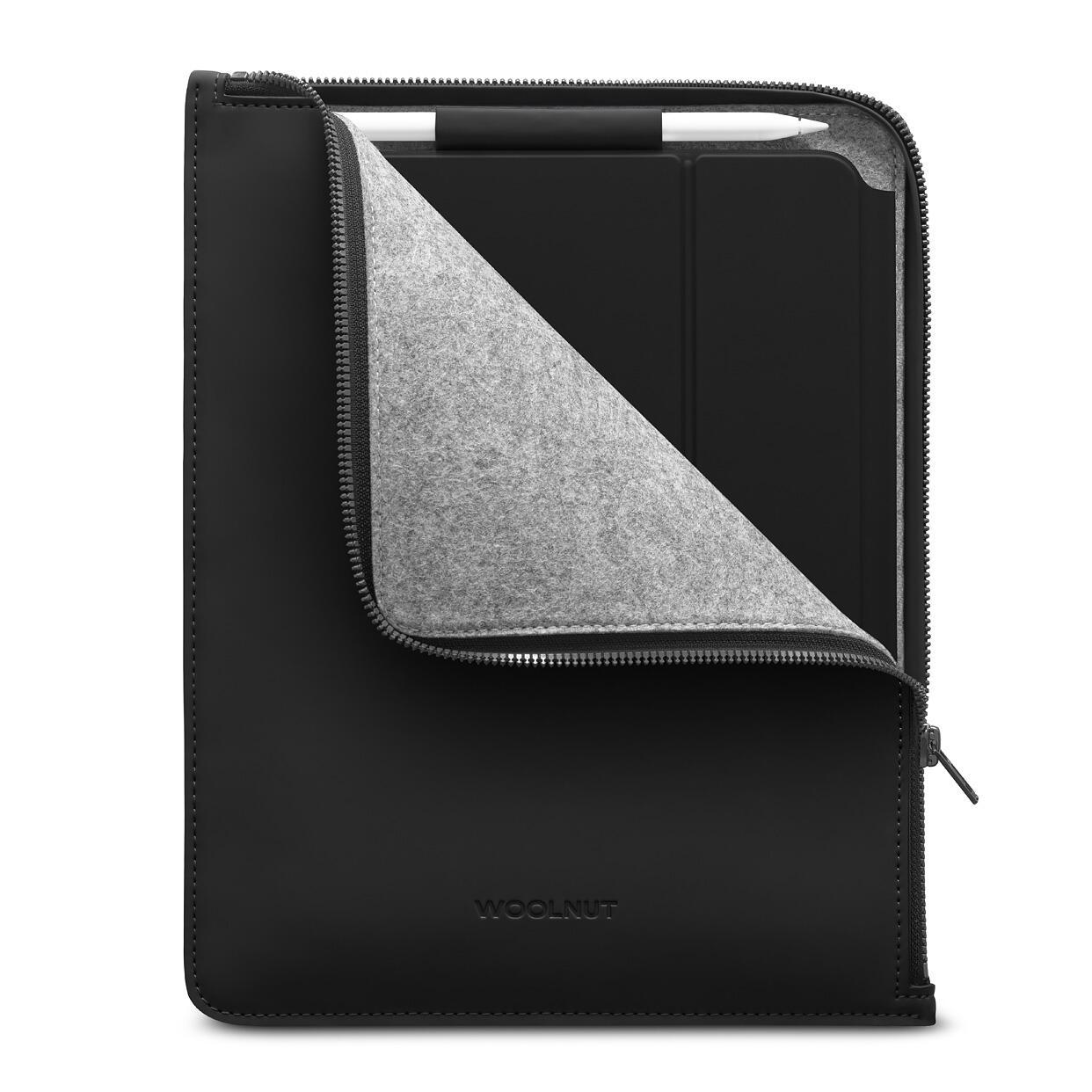 Woolnut beschichtetes Folio für iPad Pro 12,9" & iPad Air , schwarz von Woolnut