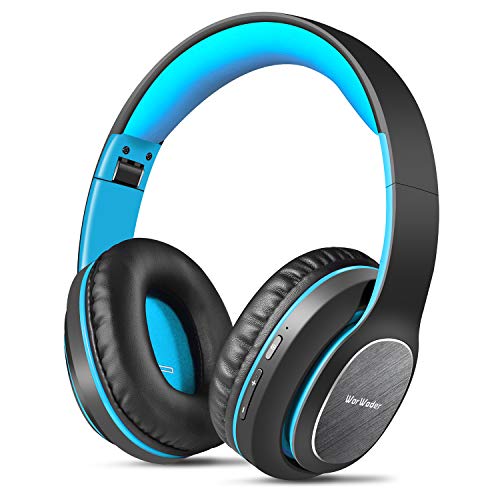 WorWoder Bluetooth Kopfhörer Over Ear, 80 Stunden Spielzeit Kopfhörer mit Hi-Fi Stereo Headset Tiefer Bass, Wireless Kopfhörer mit Mikrofon für iPhone/Android/PC/Handys/TV von WorWoder