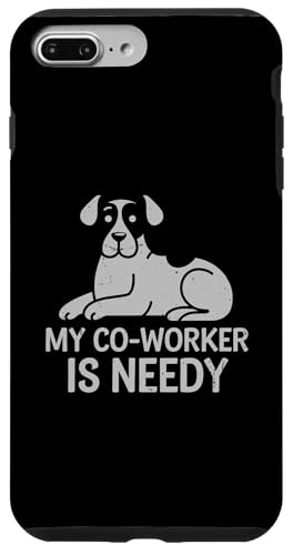 My Co-Worker Is Needy Dog Funny Work From Home Online Job Hülle für iPhone 7 Plus/8 Plus von Work From Home Vibes