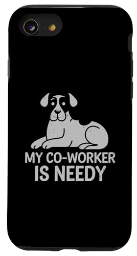 My Co-Worker Is Needy Dog Funny Work From Home Online Job Hülle für iPhone SE (2020) / 7 / 8 von Work From Home Vibes