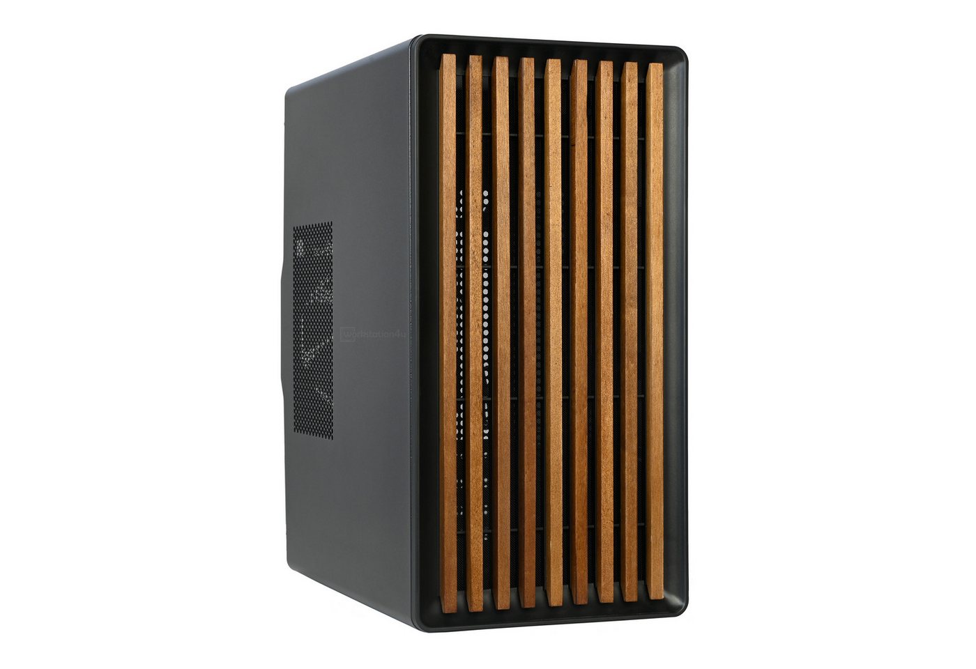 Workstation4u Wood Tower Business-PC (Intel Core i5 12400F, GT 710 2GB, passiv, (HDMI, DVI, VGA), 16 GB RAM, 250 GB SSD, Luftkühlung) von Workstation4u